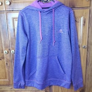 ADIDAS Purple Heathered Climawarm Hoodie Size M 12-14